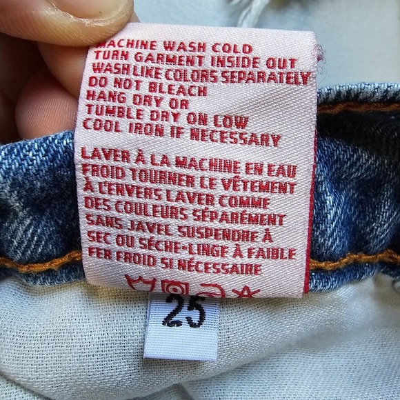 Revice Jeans Womens‎ 25 Blue Distressed Button Fly Raw Hem Straight - Picture 9 of 16